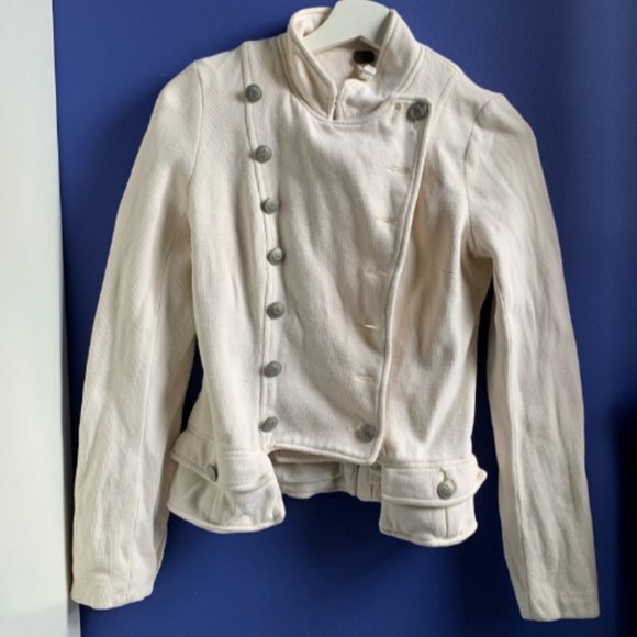 Vintage Free People Moto Military Jacket size 4 - Picture 1 of 7